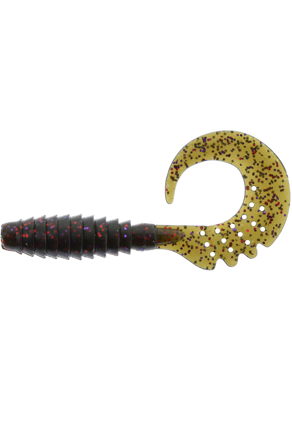 Nălucă - FishUp Fancy Grub 6.3cm #050 Green Pumpkin Brown Red and Purple 6.3cm Green Pumpkin Brown Red and Purple