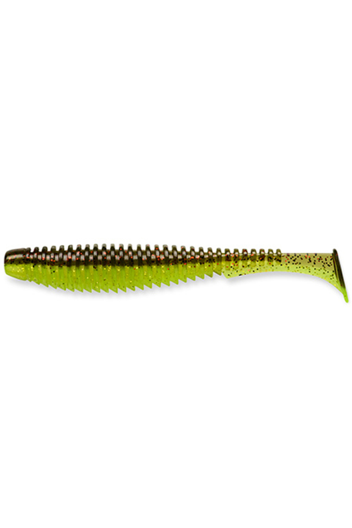 Nălucă - FishUp U-Shad 10.1cm #203 Green Pumpkin Flo Chartreuse 10.1cm #203 Green Pumpkin Flo Chartreuse