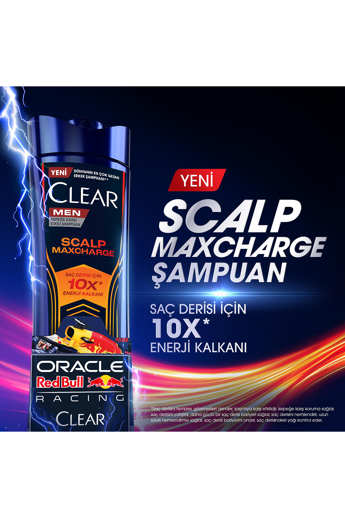 Men Kepeğe Karşı Etkili Şampuan Scalp Maxcharge Oracle Red Bull Racing 330 ml x3 — SET.UNİ.11140 — تصویر 5 از 9