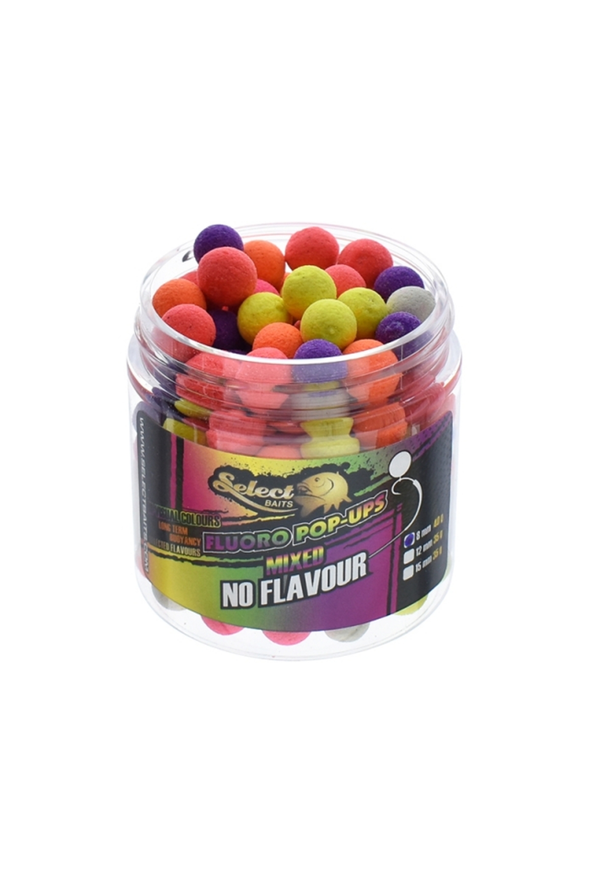 Nălucă - Select Baits pop-up micro Mixed Fluro No Flavour 8mm No Flavour 8mm (fara aroma)