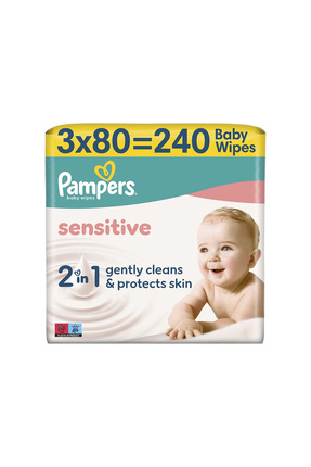 Prima Pampers Sensitive Bebek Islak Havlu 3 Paket 240 Yaprak