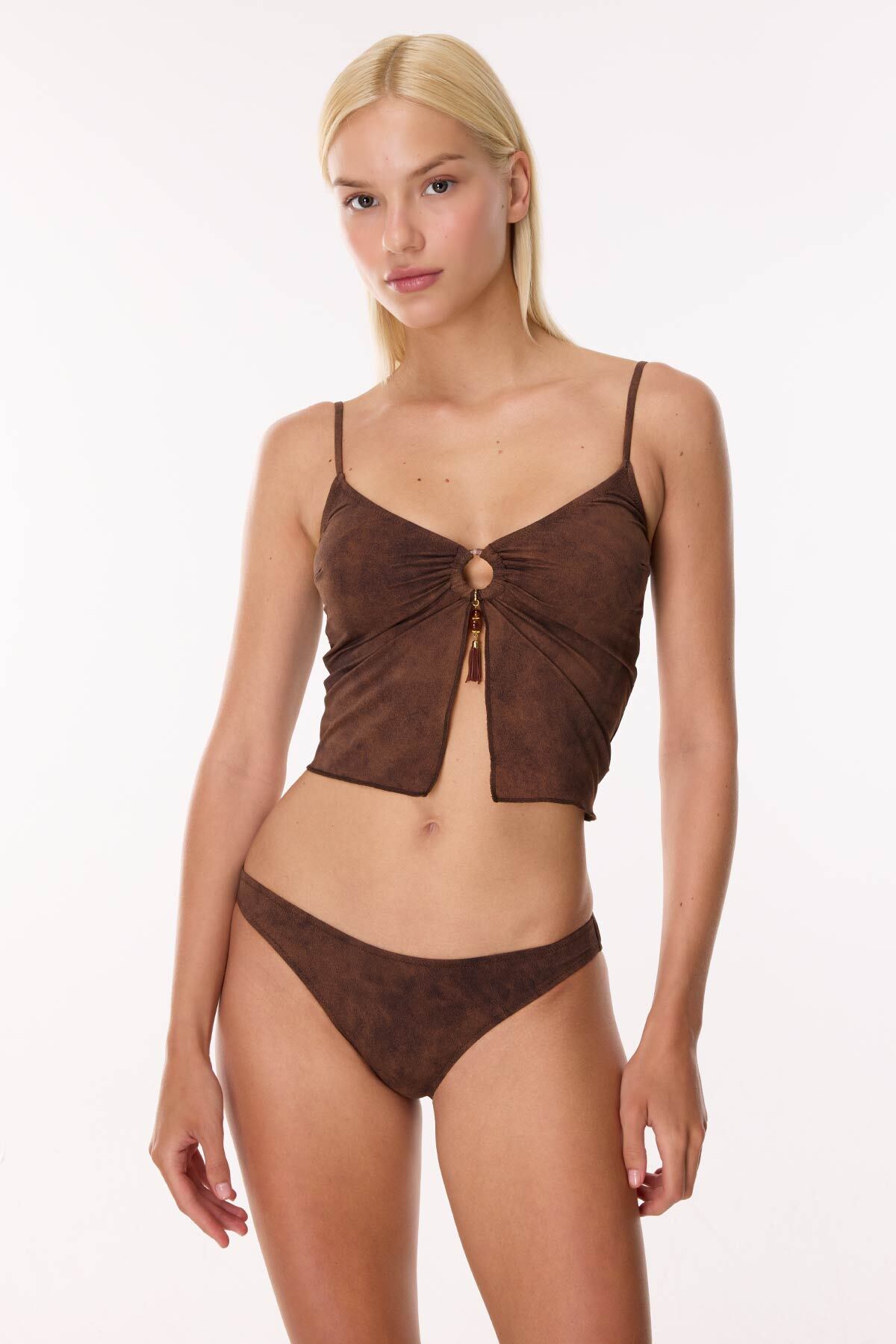 AYYILDIZ 6507 Kahverengi Büstiyer Bikini Takımı - Fiyatı, Yorumları