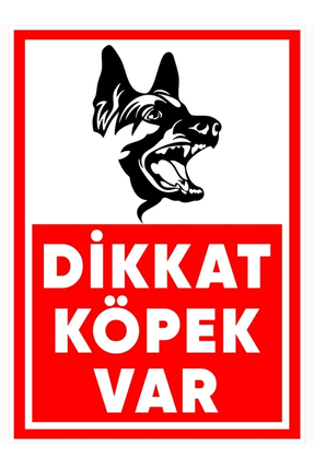 online shopping dsg store Dikkat Köpek Var Levhası Kendinden Yapışkanlı Folyo A4