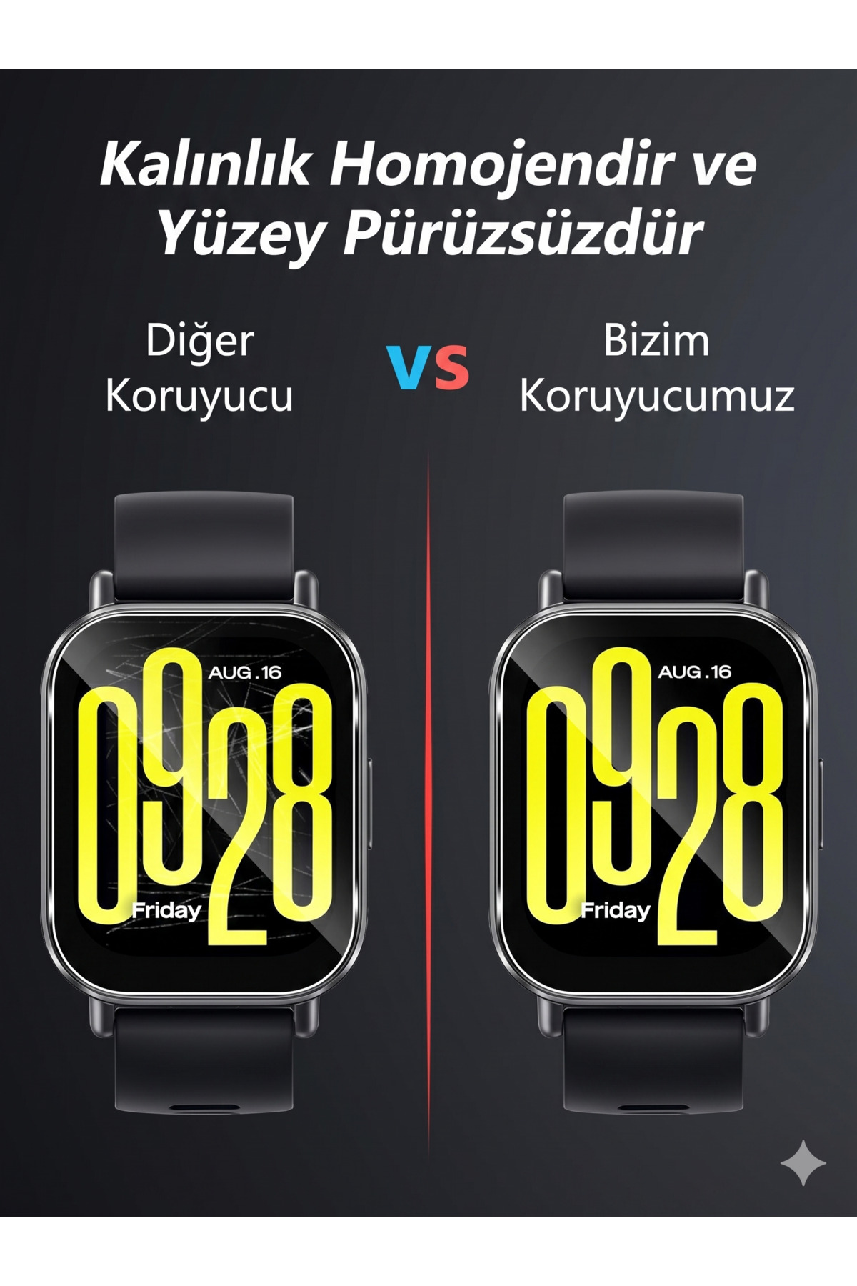 Mi Redmi Watch 5 Active Uyumlu Ekran Koruyucu Aparatlı Kolay Kurulum HD Şeffaf Temperli Cam Koruma