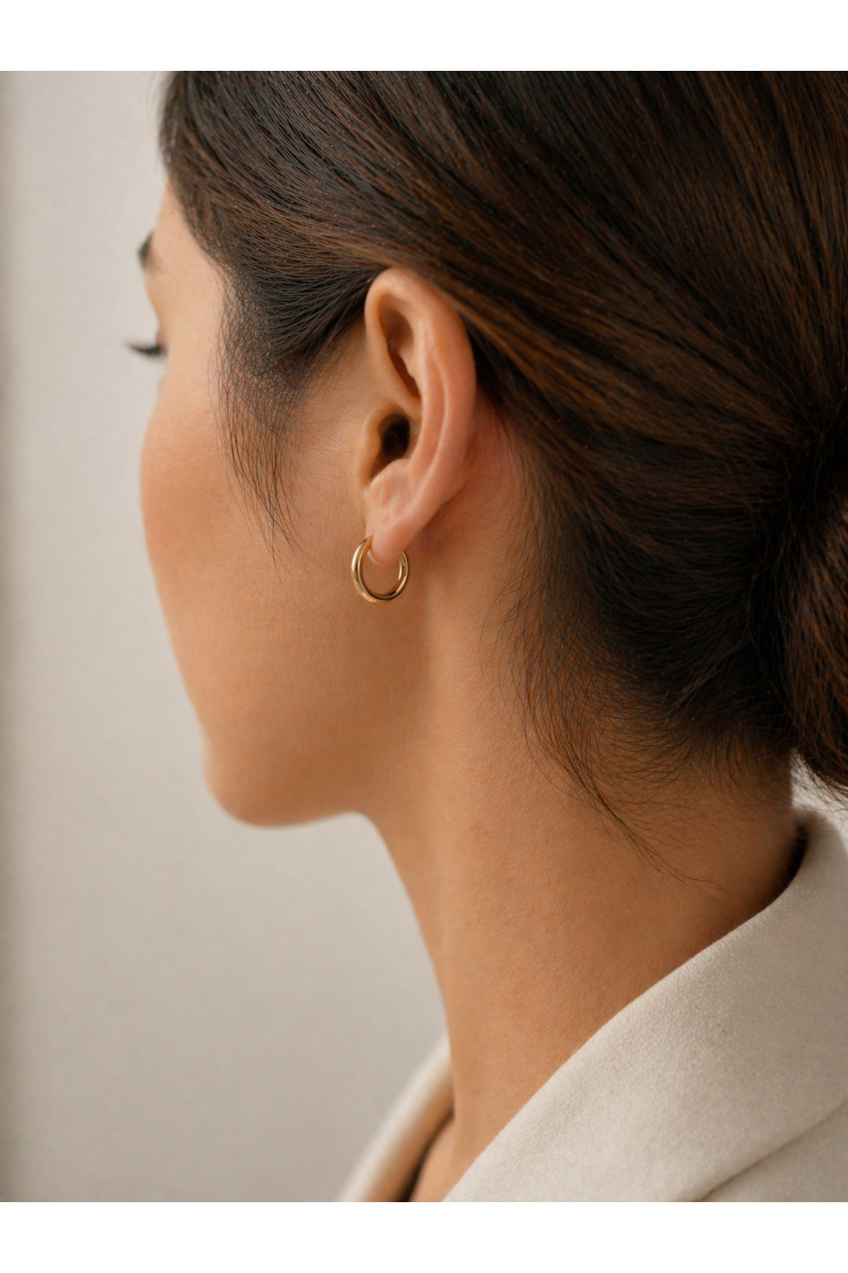 Çoklu Gold Halka Küpe (6'lı) Paslanmaz Çelik görsel 4