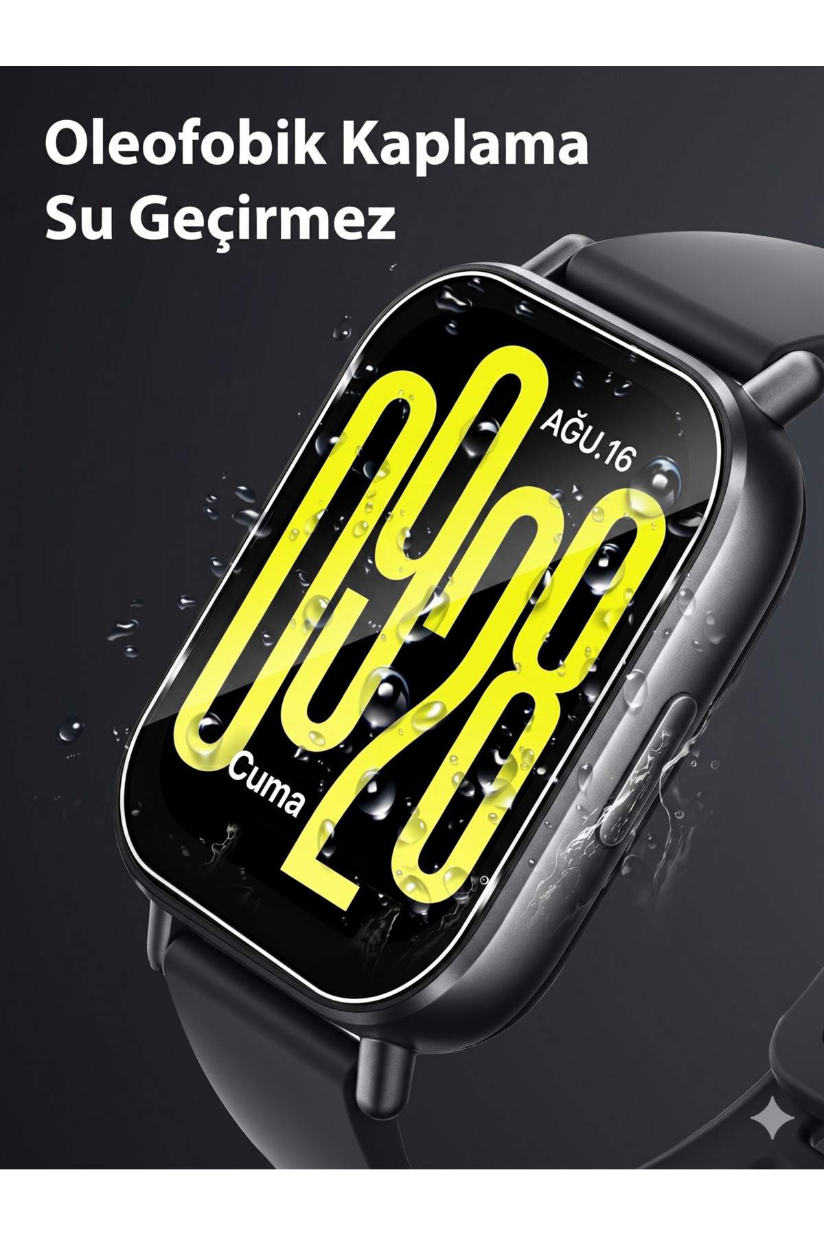 Mi Redmi Watch 5 Active Uyumlu Ekran Koruyucu Aparatlı Kolay Kurulum HD Şeffaf Temperli Cam Koruma