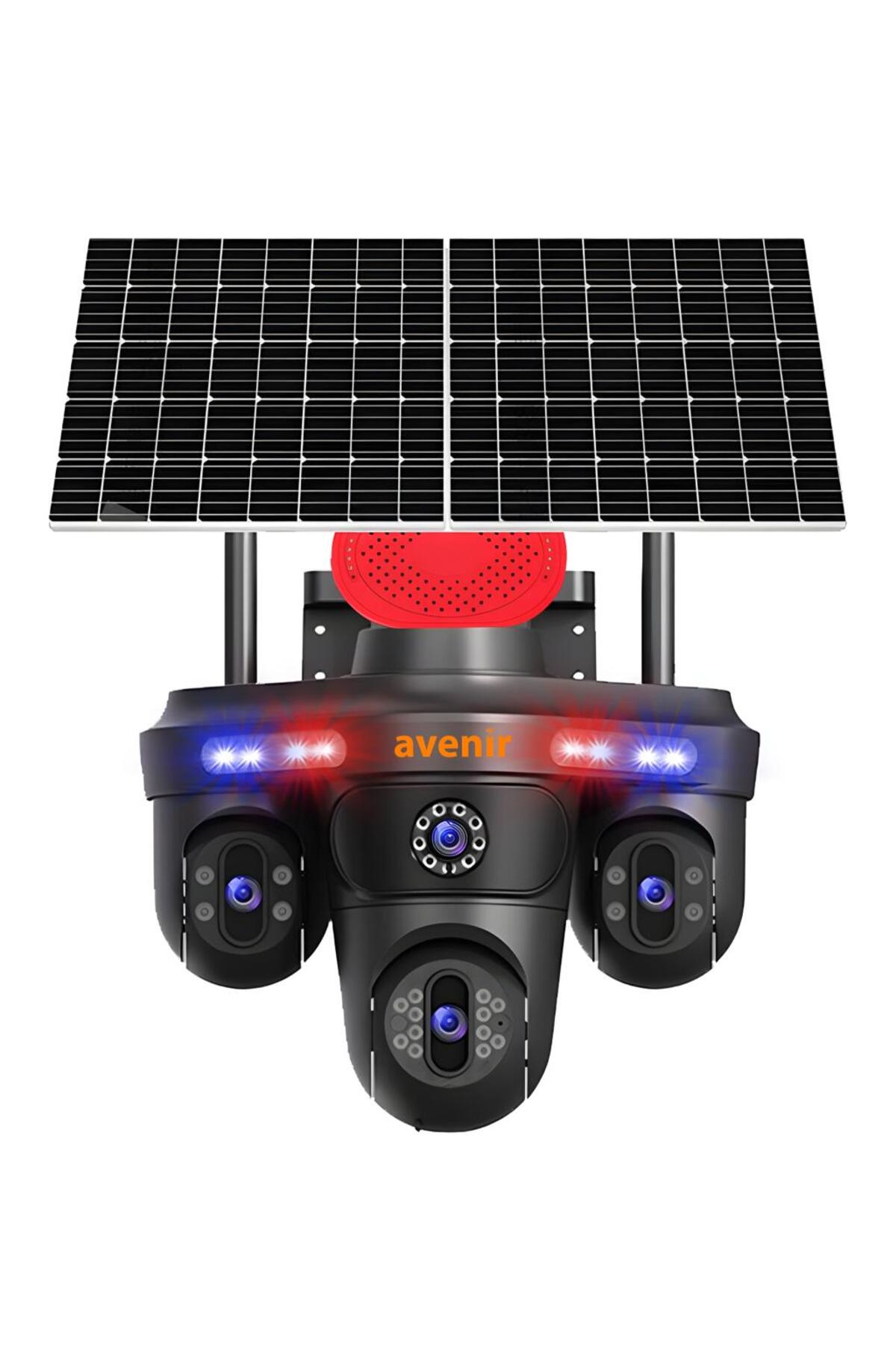 IKZ君∑(゜Д゜)③ Avenir AV-S439 3 Lens 3PTZ Güneş Enerjili Solar 4G Sim Kartlı