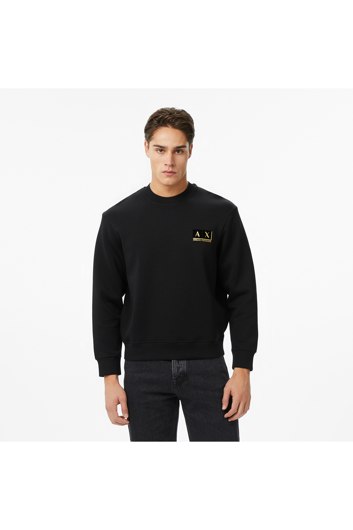 سویشرت مردانه مشکی/طلایی آرمانی اکسچنج سویشرت Armani Exchange