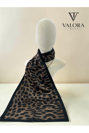 Valora Trend Lüks İpeksi Saten Fular - Leopar Desenli
