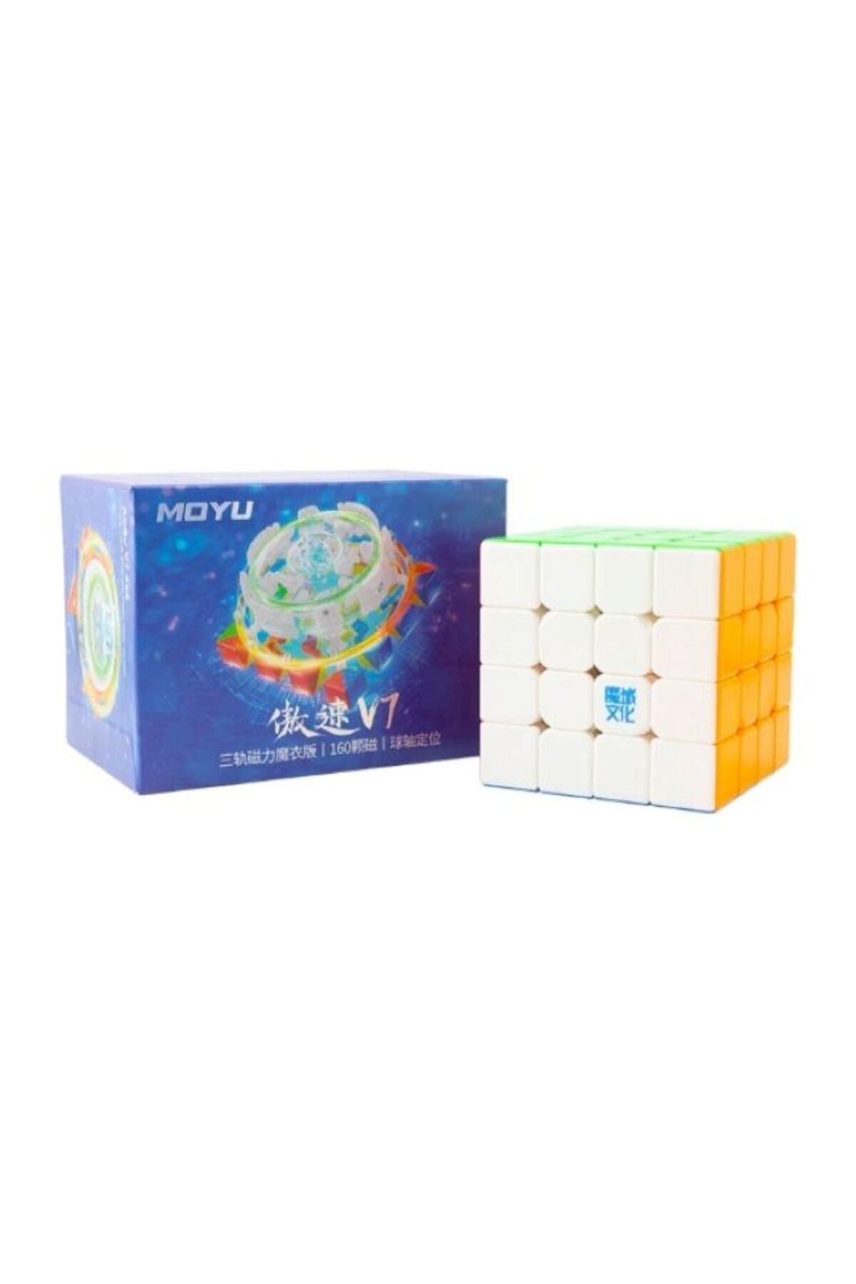 Moyu AoSu V7 4x4 Manyetik Rubik Küp – Triple Track Profesyonel Hız