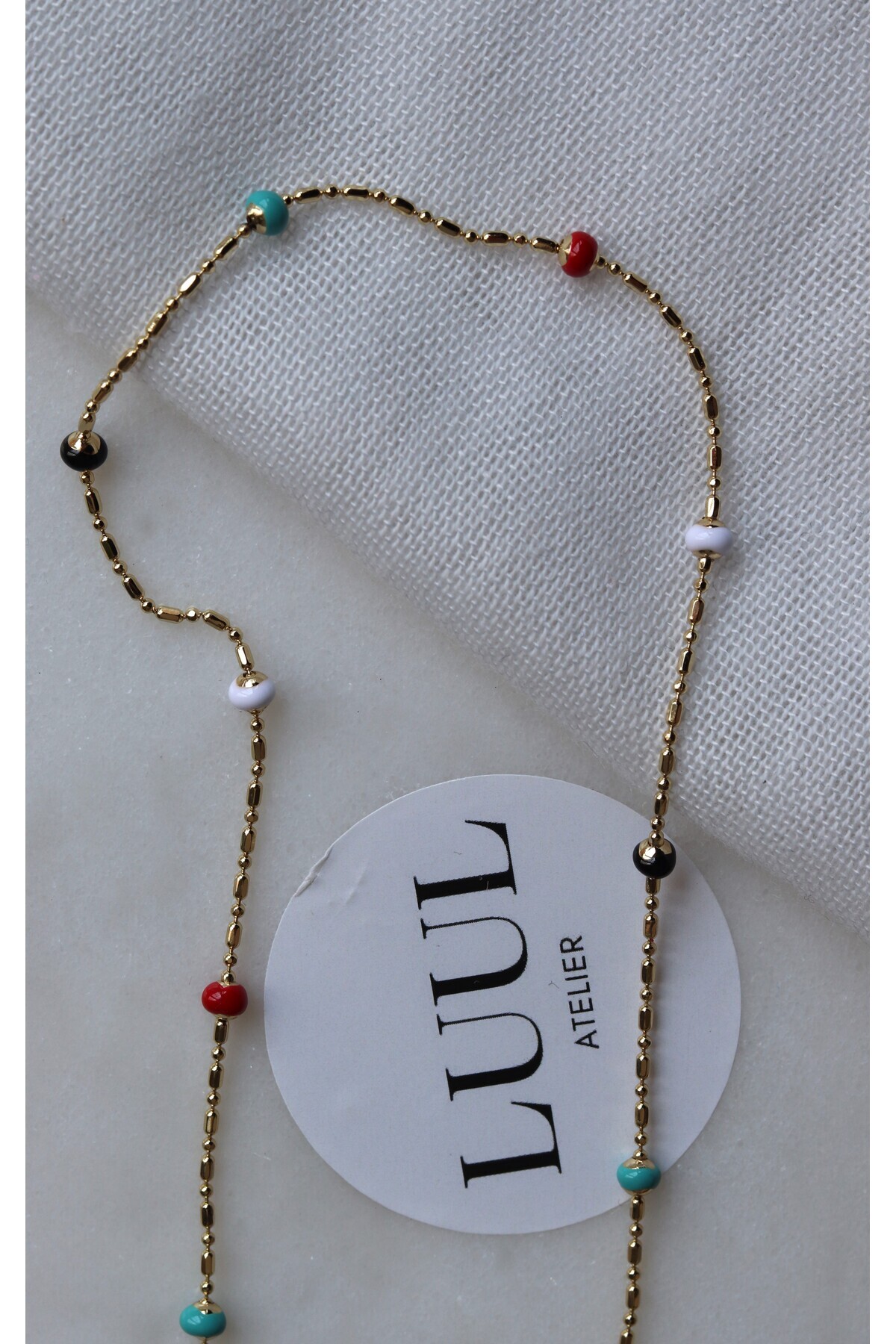 LUUL ATELIER XUPING 14K Gold Çok Renkli İnce Çelik Kolye