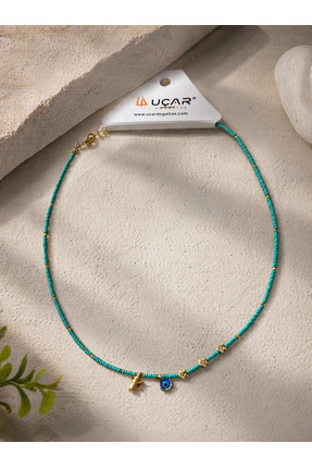 BERF JEWELLERY Mavi Boncuk Kolye