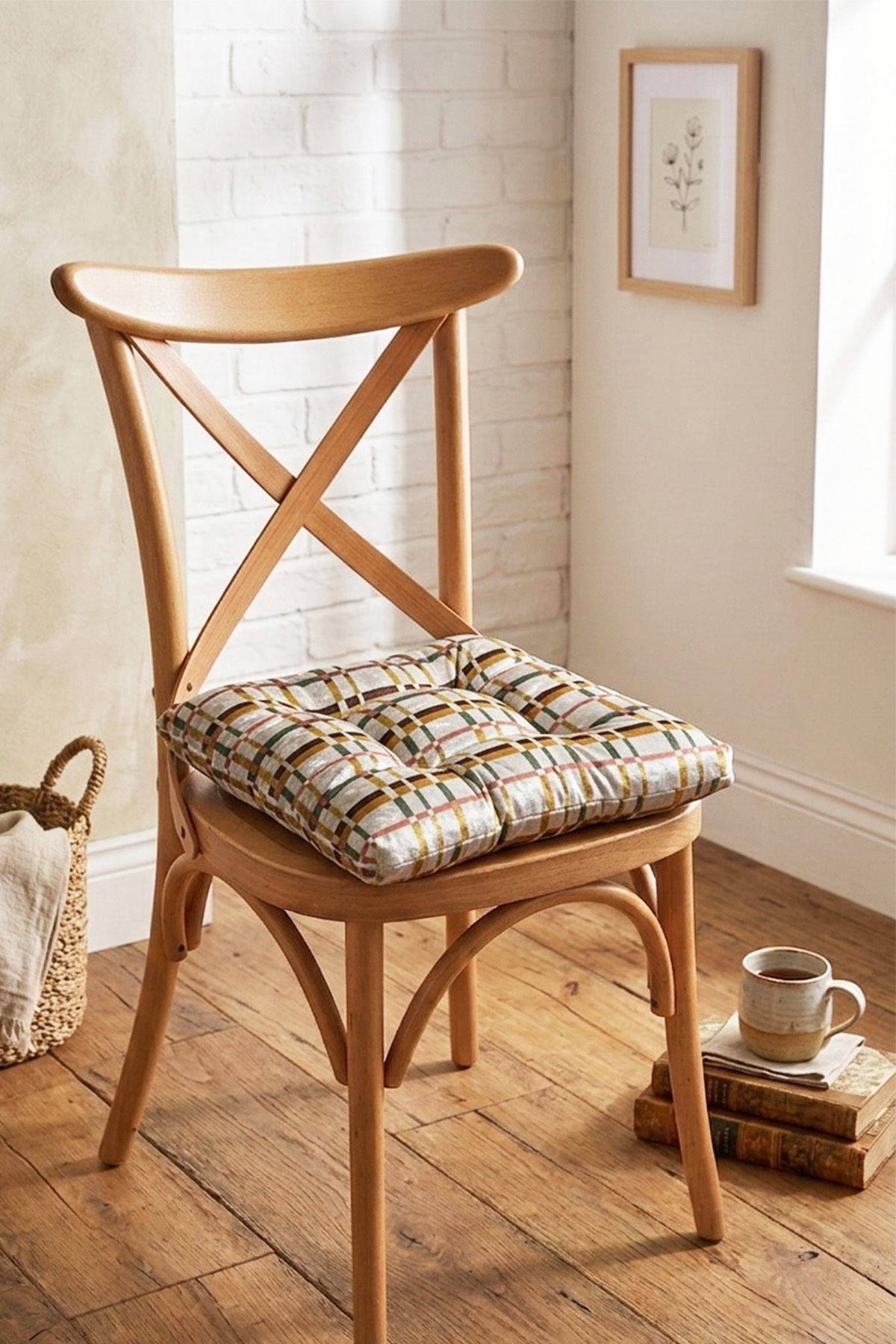 1 Digital Printed Porphyric Chair and Picnic Cushion Multipurpose 40x40cm