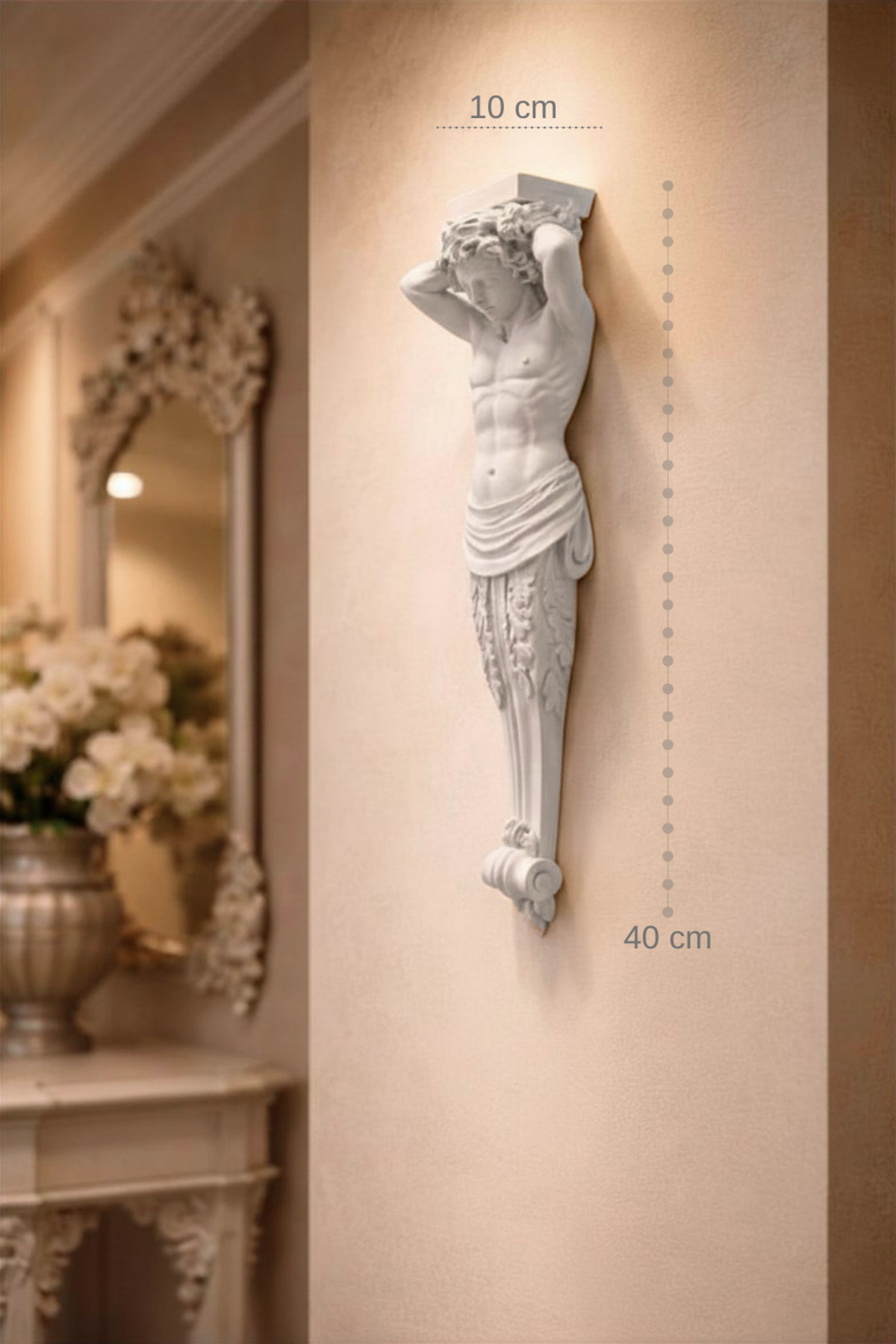 40cm Mens Wall Sculpture Decorative Hanging Wall Sculptures Mythological Wall Bust