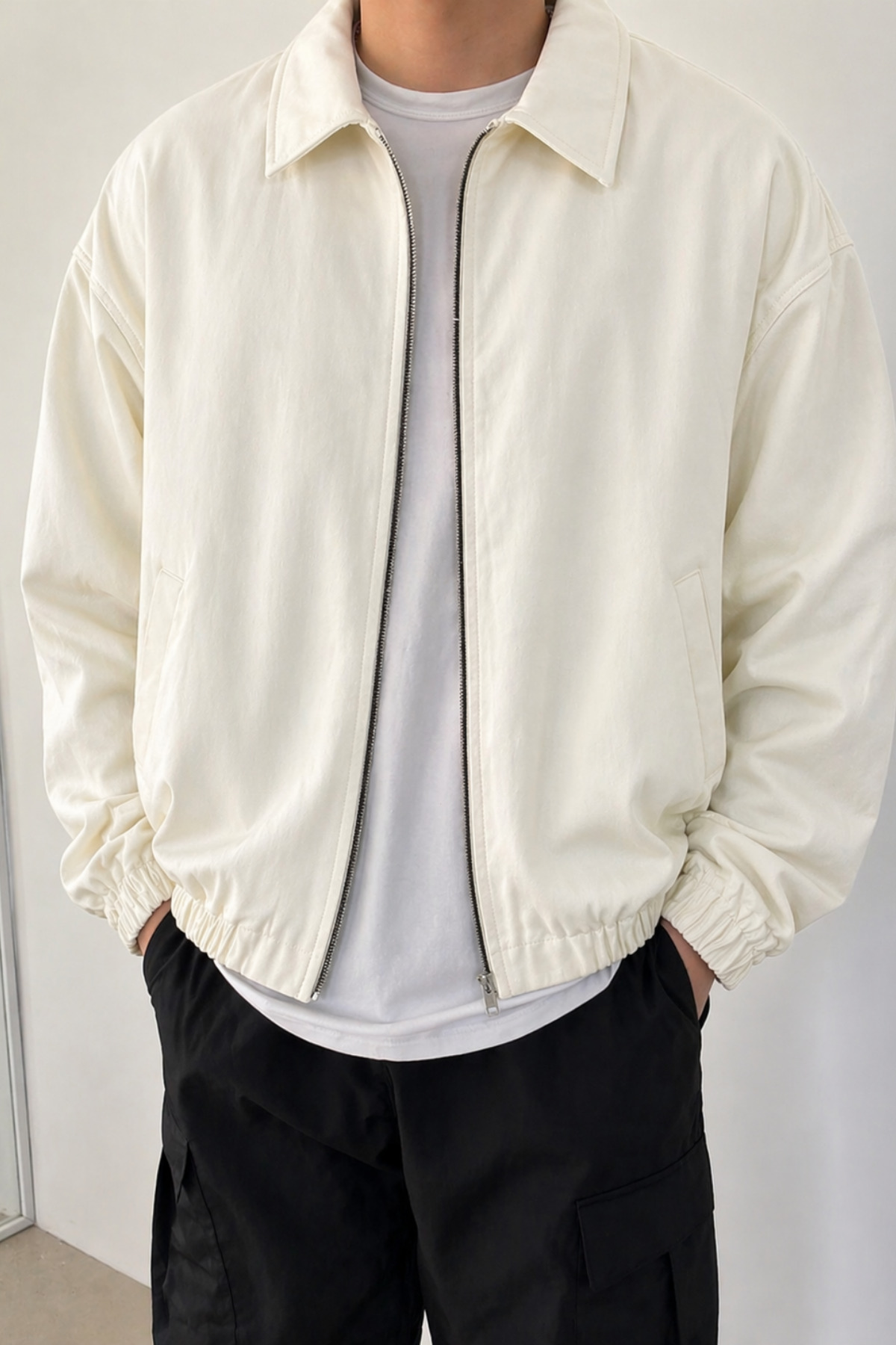 Tarz Cool Erkek Oversize Bomber Ceket Fermuarlı Basic Günlük Şık Mont