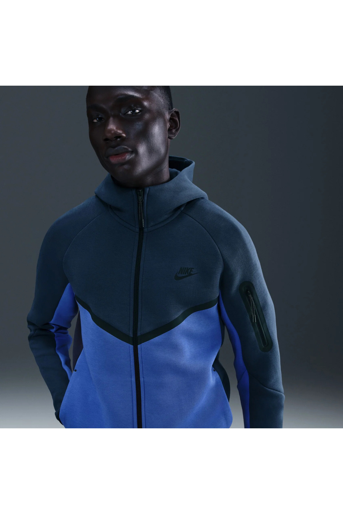 سویشرت آبی مردانه Tech Fleece FZ Windrunner نایکی سویشرت اسپرت Nike