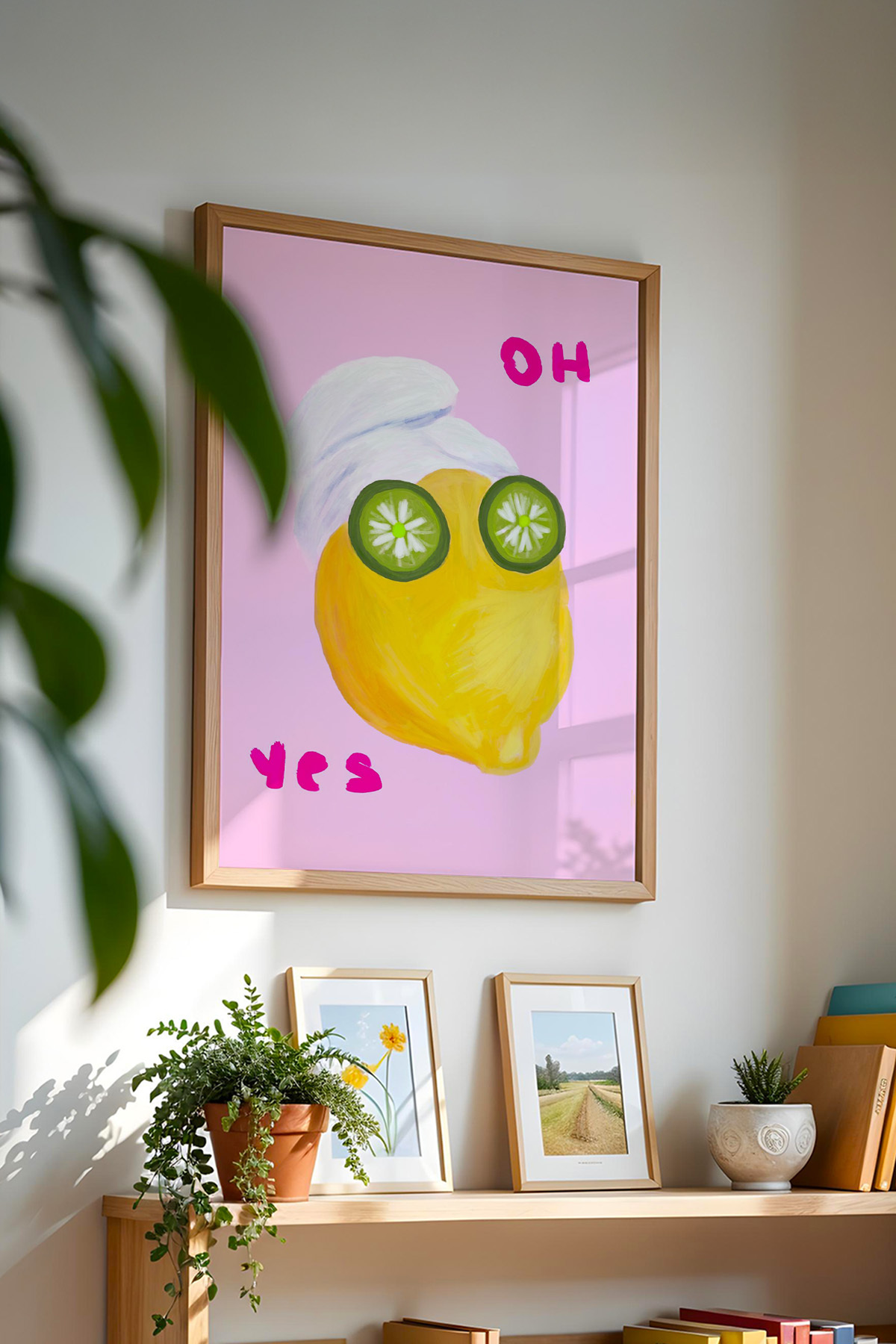 Limon Tablo Poster Spa Temalı Modern İllüstrasyon Mutfak Duvar Dekoru Çerçevesiz