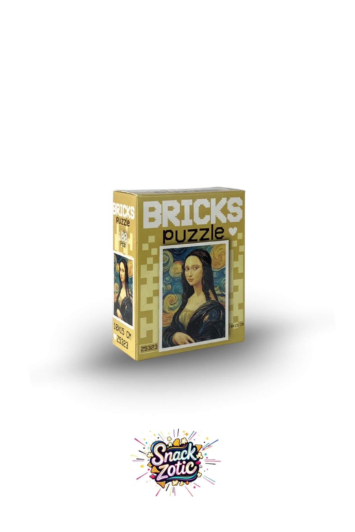Selfless Minds by Monima ✨洋書✨ Bricks Snackzotic Mona Lisa & Yıldızlı Gece Temalı Mini Puzzle