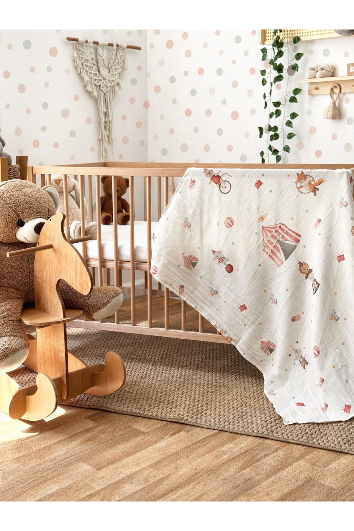 Double Muslin Baby Blanket 100% Cotton Muslin Blanket 90x110cm Breathable Fabric