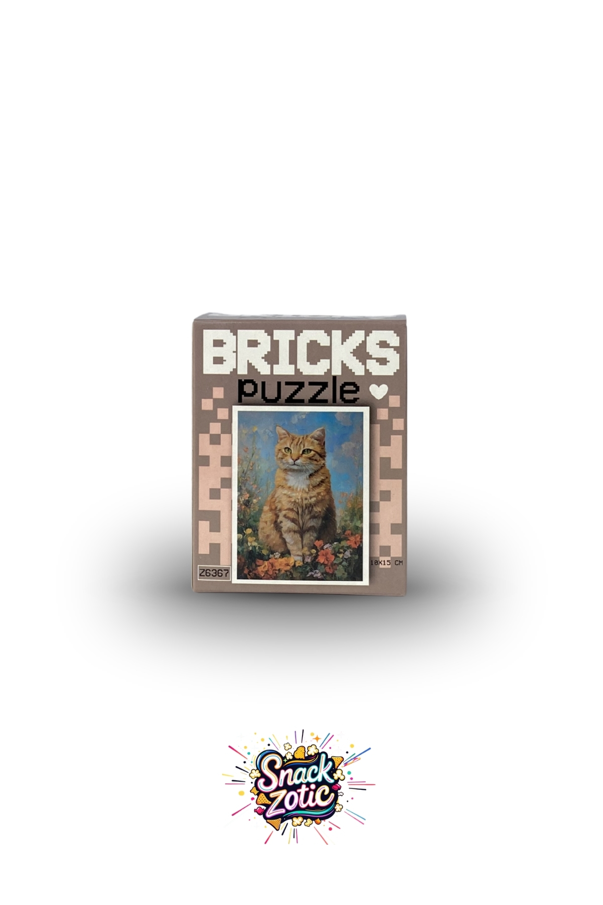 Bricks Snackzotic Kedi Temalı Mini Puzzle - Estetik Tekir Kedi