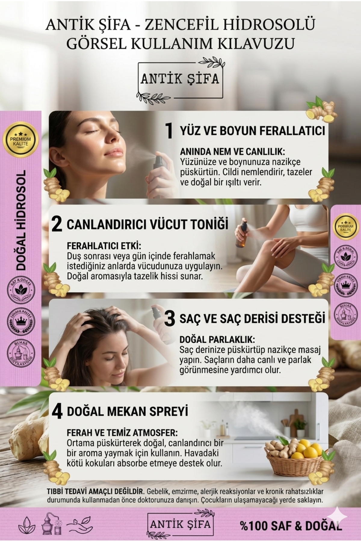Zencefil Hidrosolü 100 ml- %100 Saf Zencefil Suyu — zencefilhidrosol1 — تصویر 2 از 3