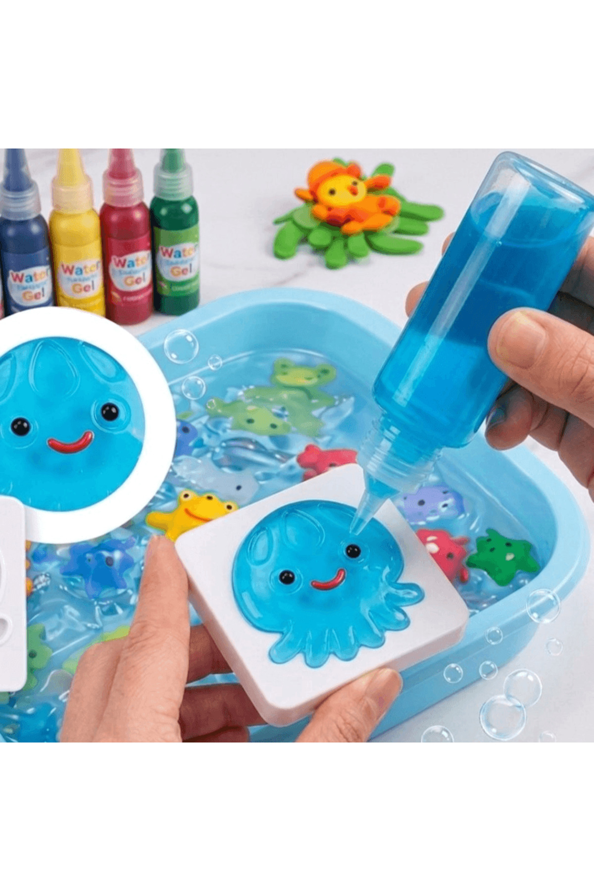 Magic Water Δημιουργικό Σετ – 4 χρώματα + 3 καλούπια, 3 ετών+