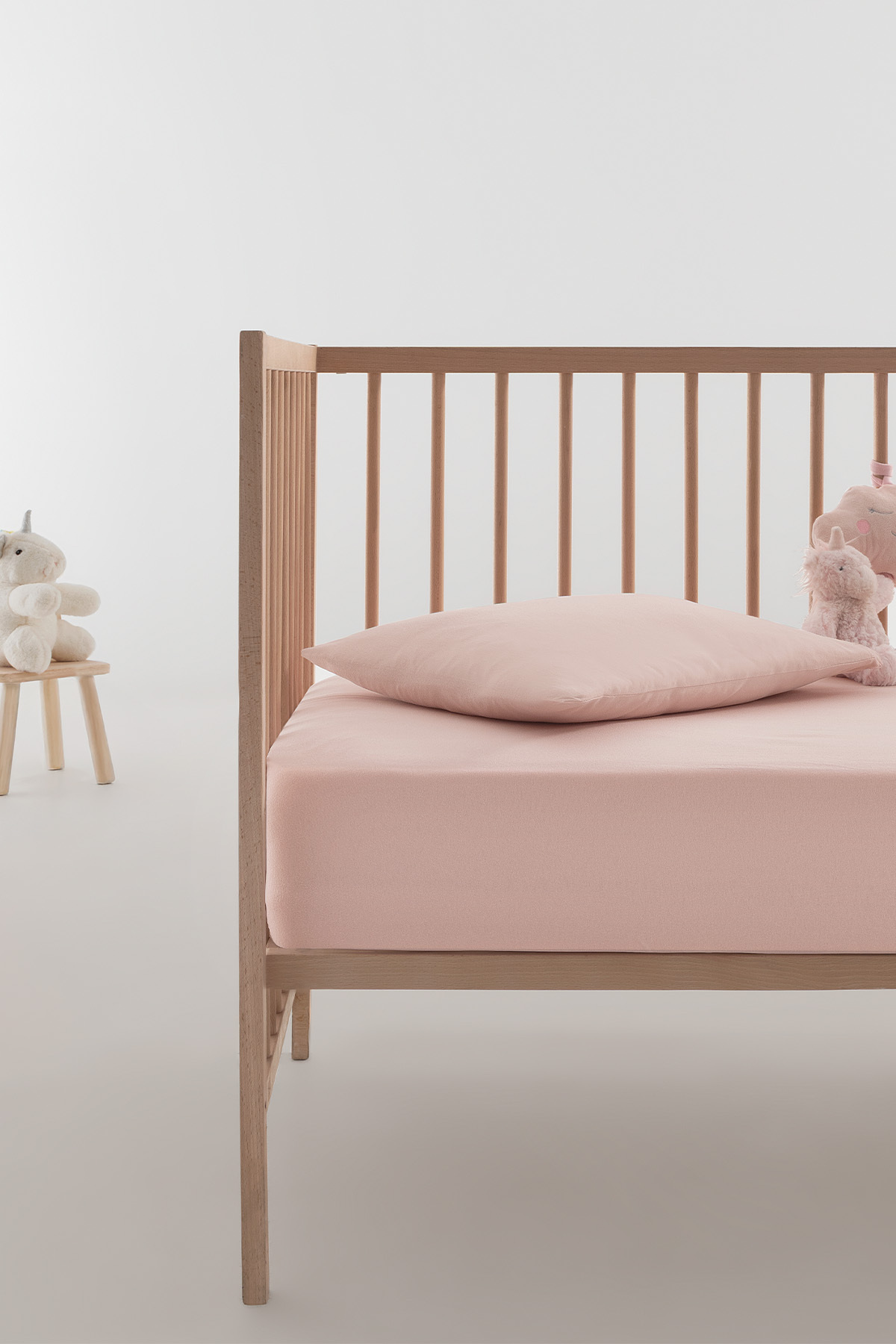 Softy Baby 100% Cotton Elastic Sheet - Powder