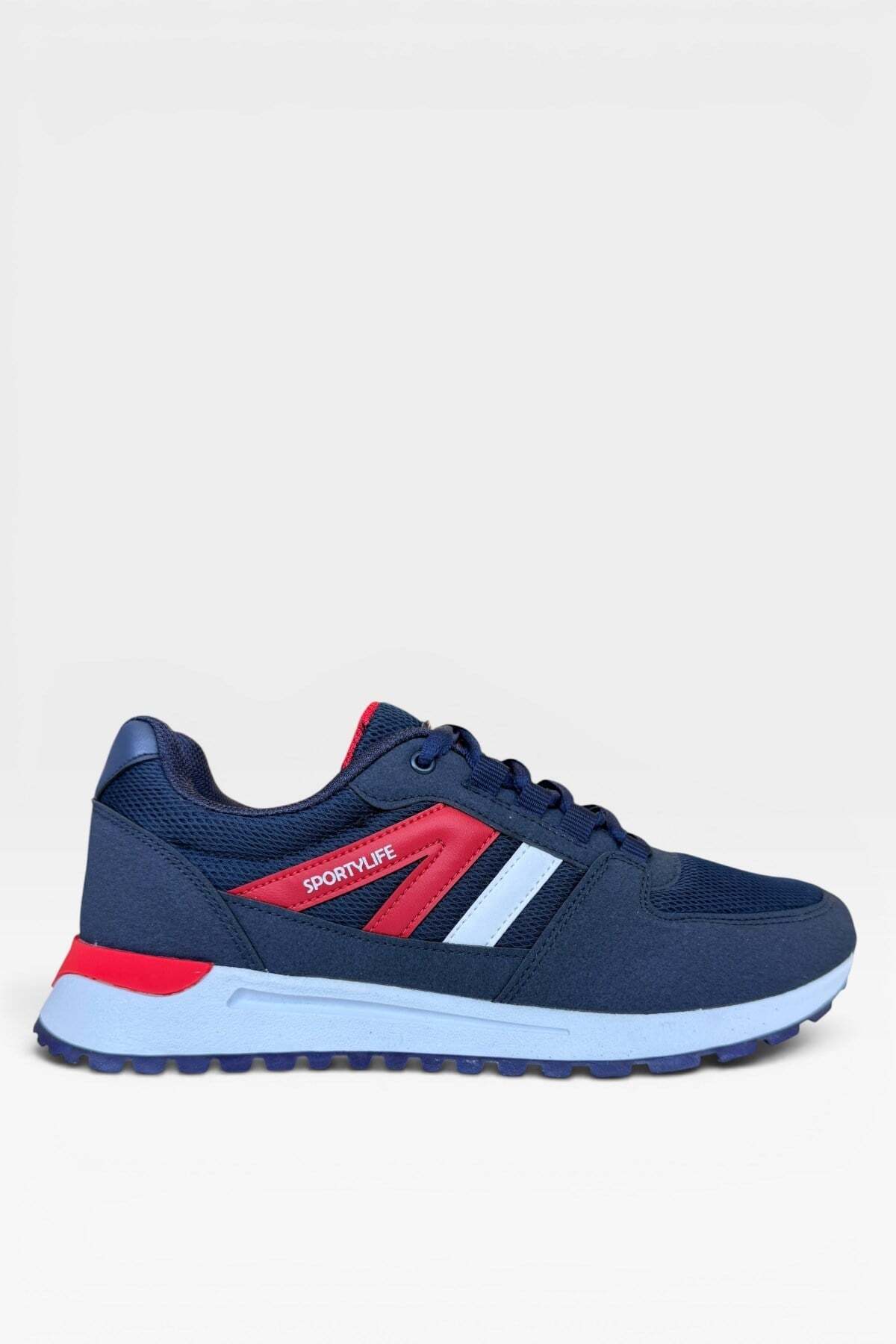 Liger Erkek Ortopedik Airfile Günlük Yürüyüş Koşu Sneaker Spor Ayakkabı LACİVERT — سفید 3465