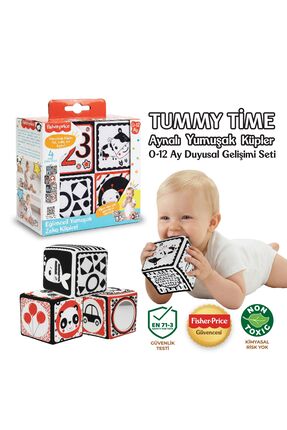 Fisher Price 0-12 Ay Tummy Time Yumuşak Bebek Zeka Küpleri Aynalı Set Eğitici...