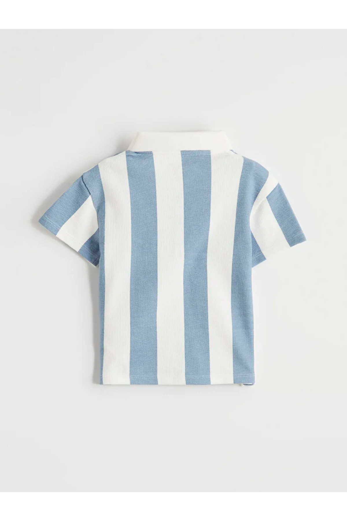 LC Waikiki Ecru Striped Polo Collar Baby Boy T-Shirt and Shorts