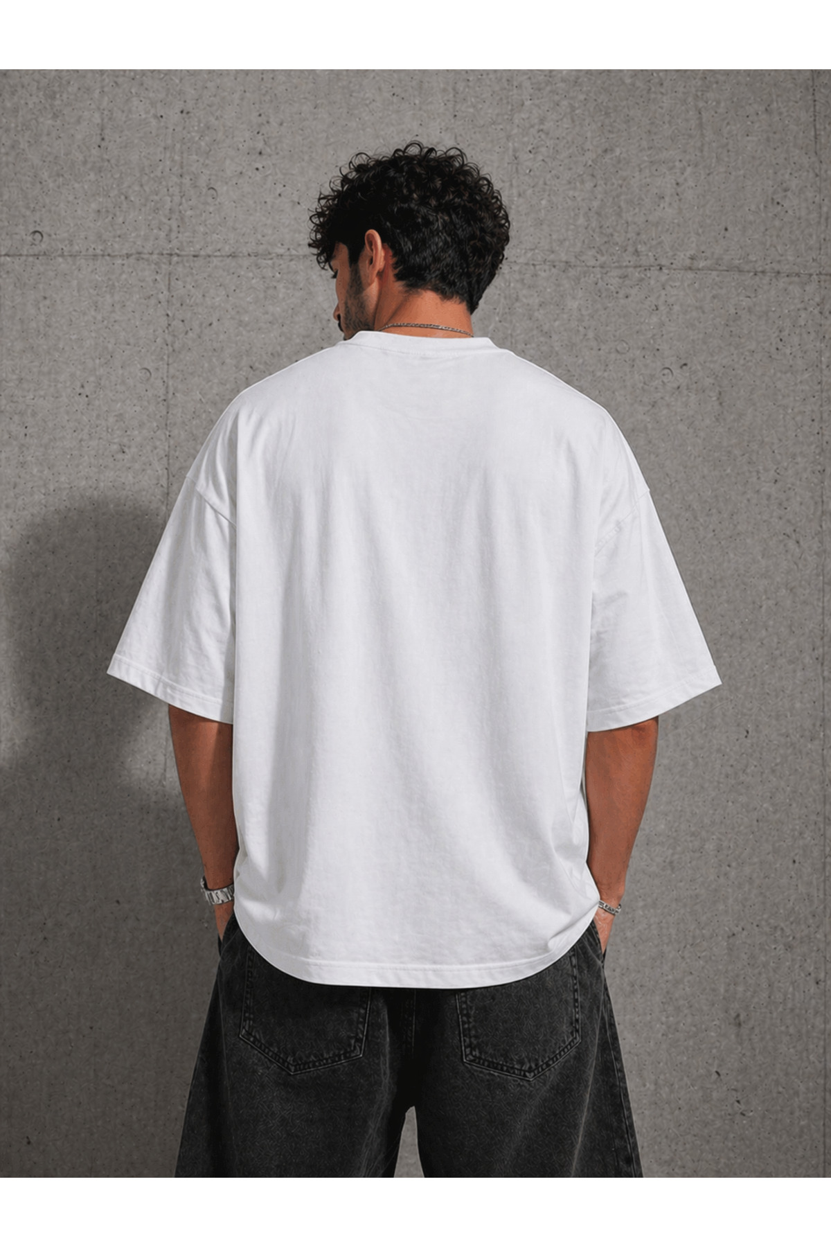 Nulivez I’m Fine Baskılı Oversize Unisex T-Shirt Streetwear Minimal Tasarım Salaş Kesim görsel 2