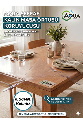 Aqua ŞEFFAF PVC MİKA - 0,50 MM. KALINLIK
