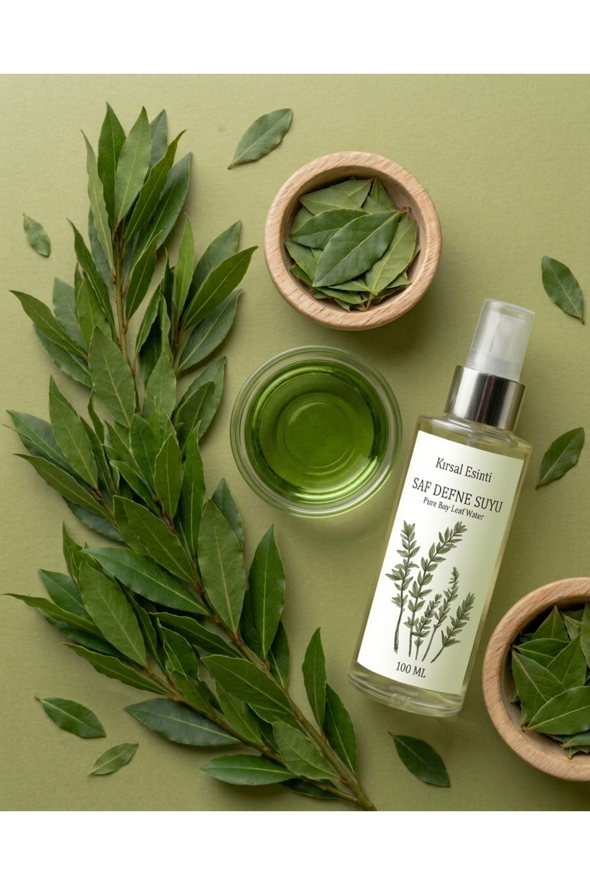 Defne Suyu - Saf Organik Defne Hidrosolü %100 Doğal 100 ML — تصویر 3 از 5
