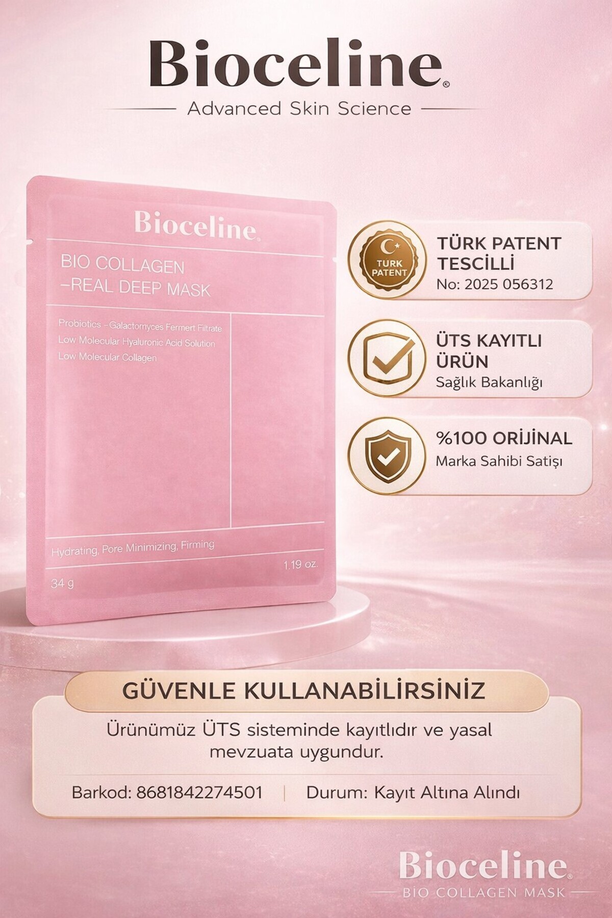 Bio Collagen Real Deep Mask 3'lü Paket — bioceline3lü — تصویر 6 از 6
