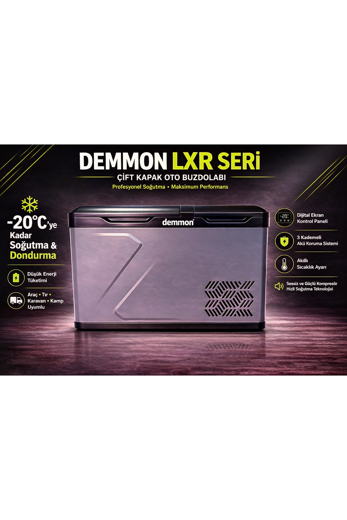 DEMMON CNB-LXR45 ARAÇ İÇİ BUZDOLABI ÇİFT BÖLMELİ 45 LT - Fiyatı