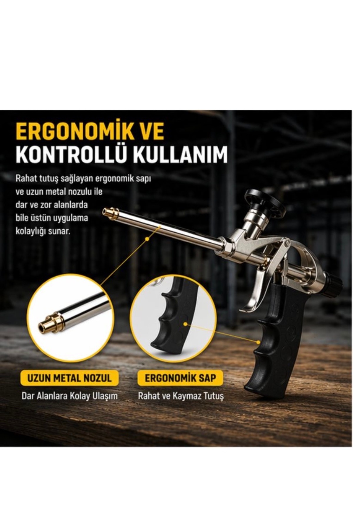 FREED TOOLS Köpük tabancası dayanıklı hafif ev ve ofis kullanımı