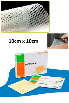 bactigras 10x10 Cm 10'lu Tül Sargı Yara Ve Yanık Bakım Örtüsü Parafinli Leno ...
