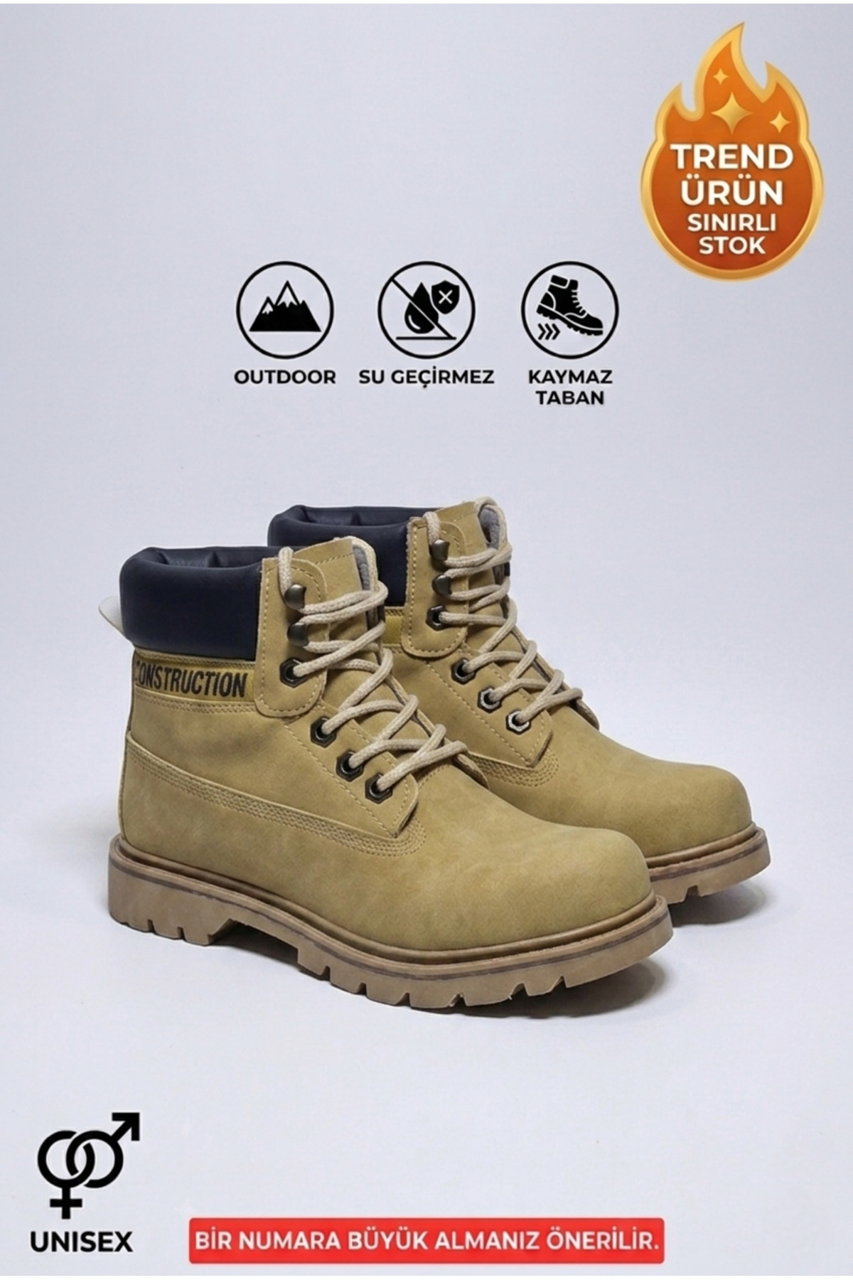 Registan Shoes Tiger Squad Unisex SU VE Soğuk Geçirmez Kaymaz Taban Bot görsel 4