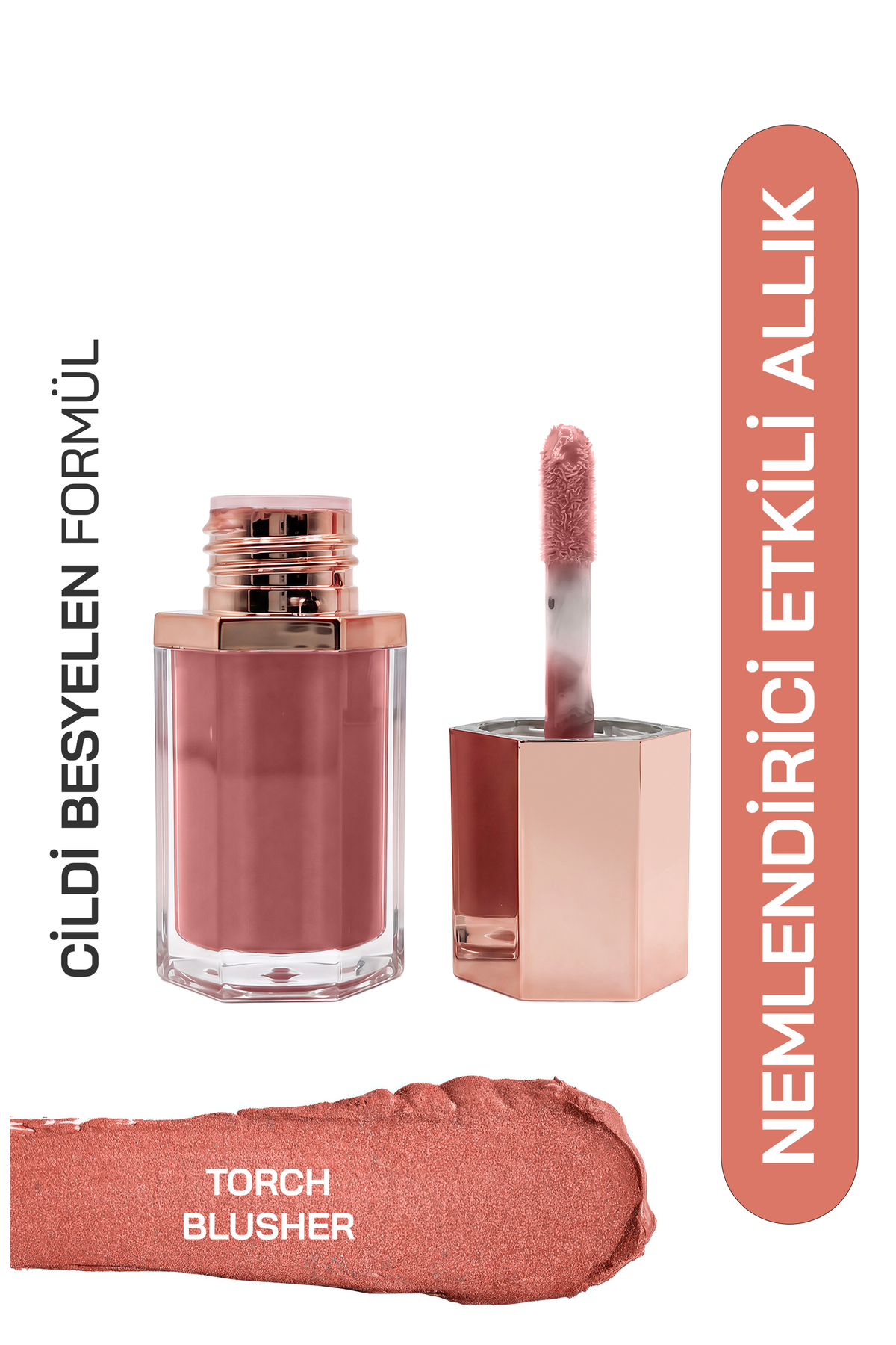 Sentinus TORCH Likit Allık - Işıltılı Gül Kurusu Ton, Vitamin E
