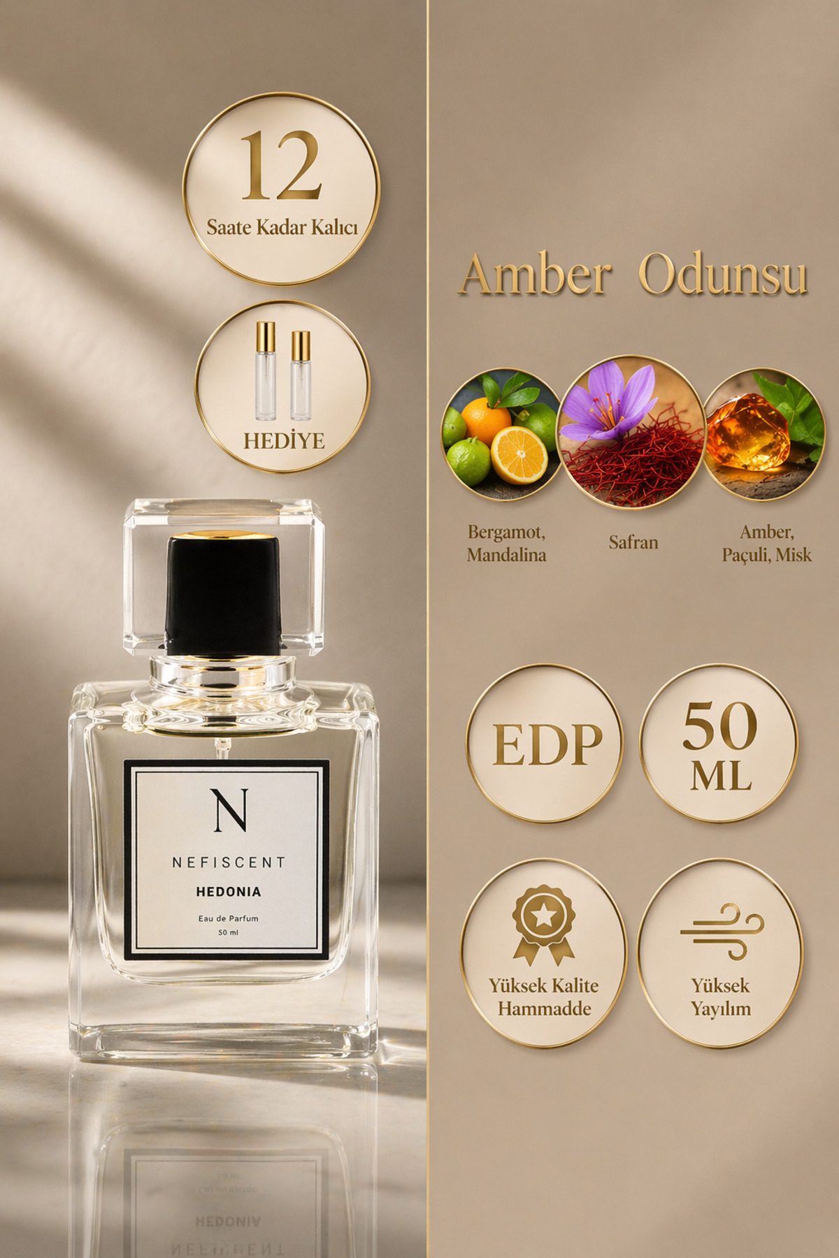 ［入手困難］ PLACENTA／CONDEMNED NEFISCENT HEDONIA Erkek Parfüm 50 ml EDP - Odunsu Amber Koku