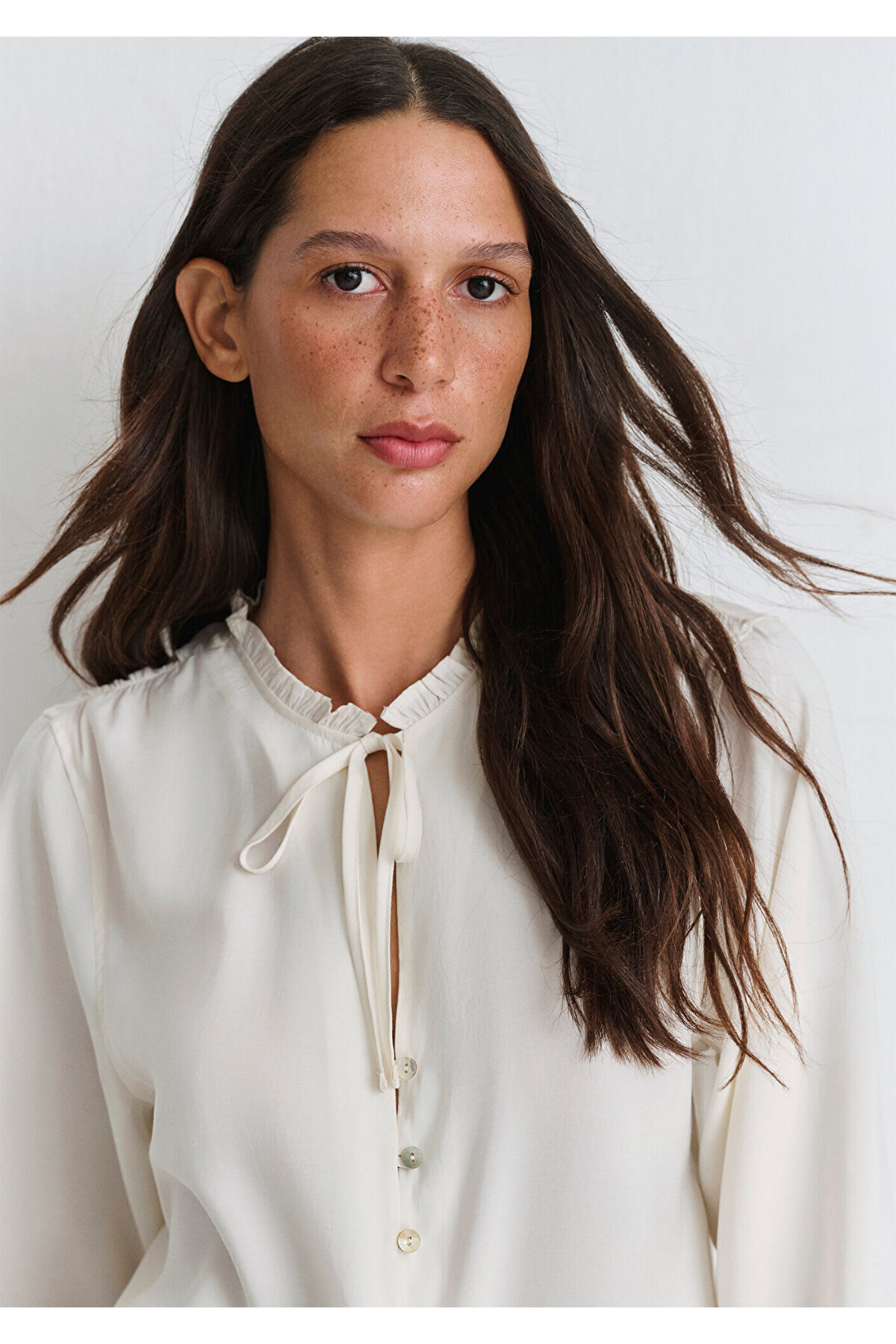 Ekru (TENCEL™) Modal Karışımlı Gömlek 1211421-80194 — اکرو — تصویر 5 از 5