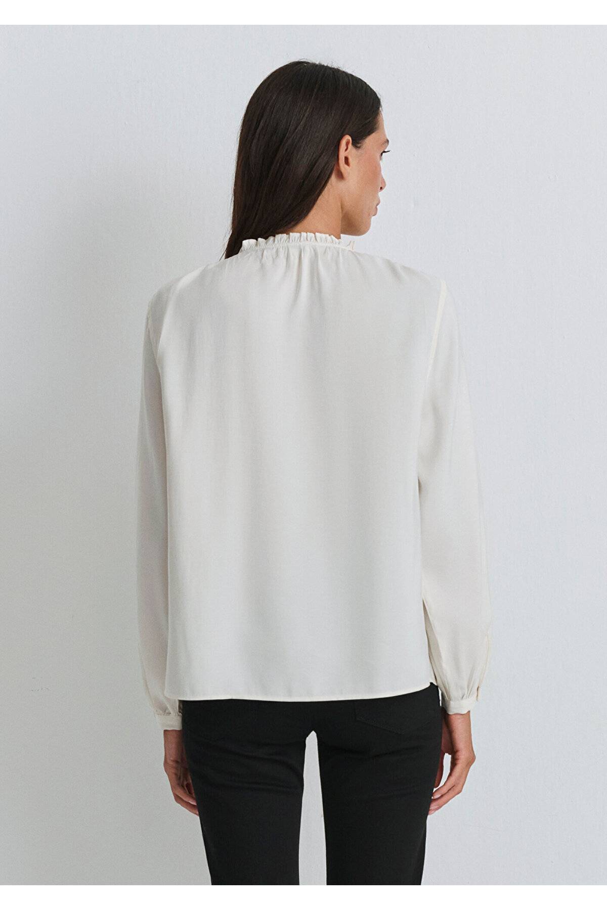Ekru (TENCEL™) Modal Karışımlı Gömlek 1211421-80194 — اکرو — تصویر 3 از 5