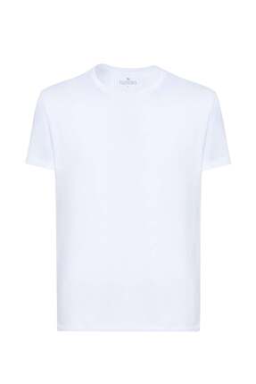 Tudors Unisex Slim Fit Dar Kesim %100 Pamuk Yumuşak Dokulu Beyaz Bisiklet Yak...