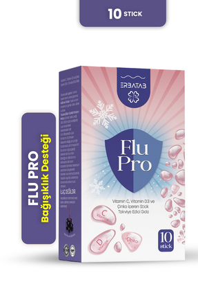 Erbatab Flu-pro Vitamin C Vitamin D3 Çinko Ve Karamürver Ekstresi 10 Stick