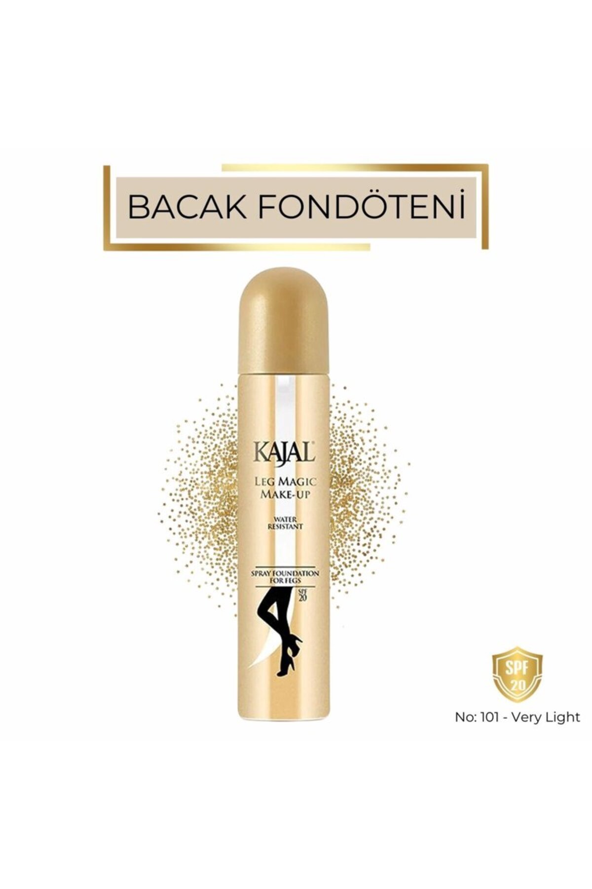 KAJAL Sprey Bacak Fondöteni No:101 75 ml - Suya Dayanıklı Cilt Tonu Eşitleyici Spray On Leg Foundation - Fiyatı, Yorumları