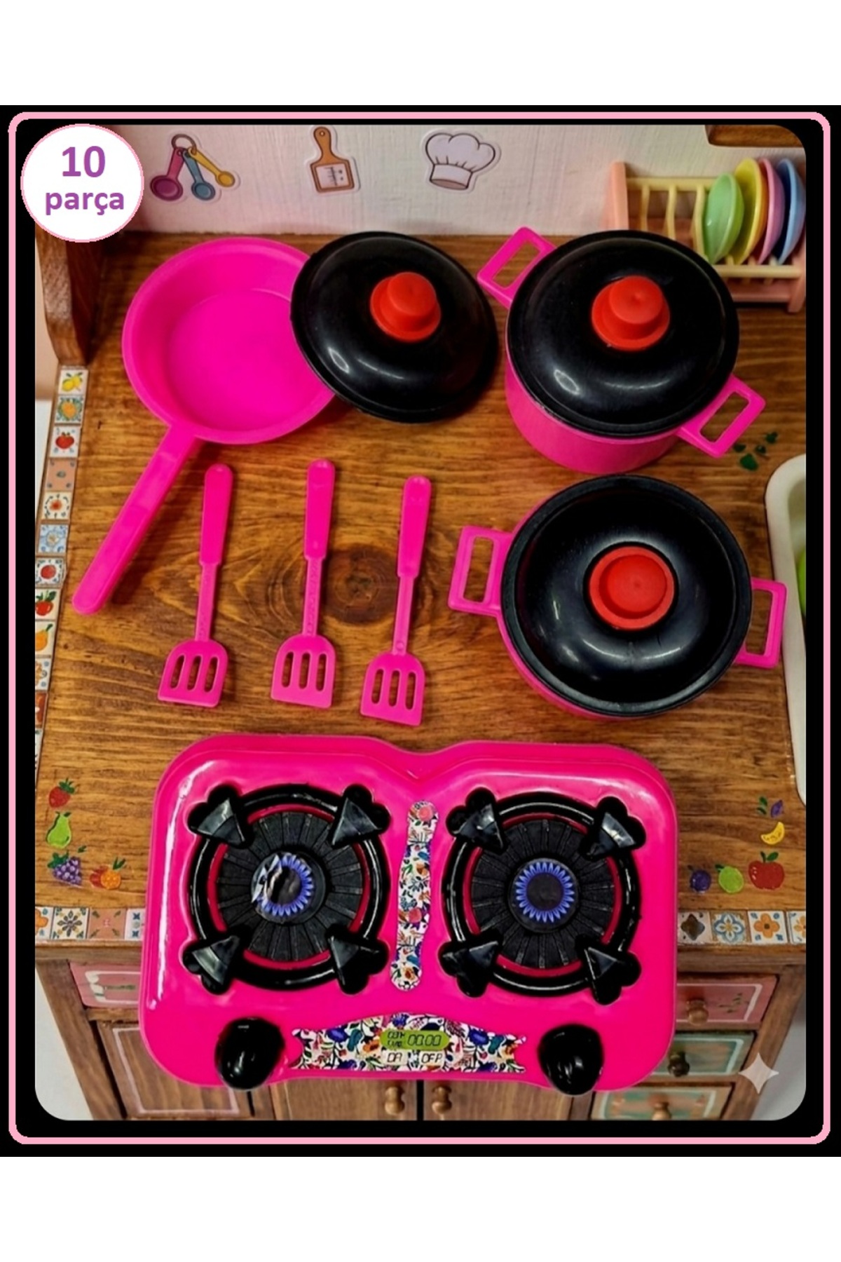 ALYTOYS Mutfak Seti Evcilik Oyunu Kız Oyuncakları Aşçı Yemek