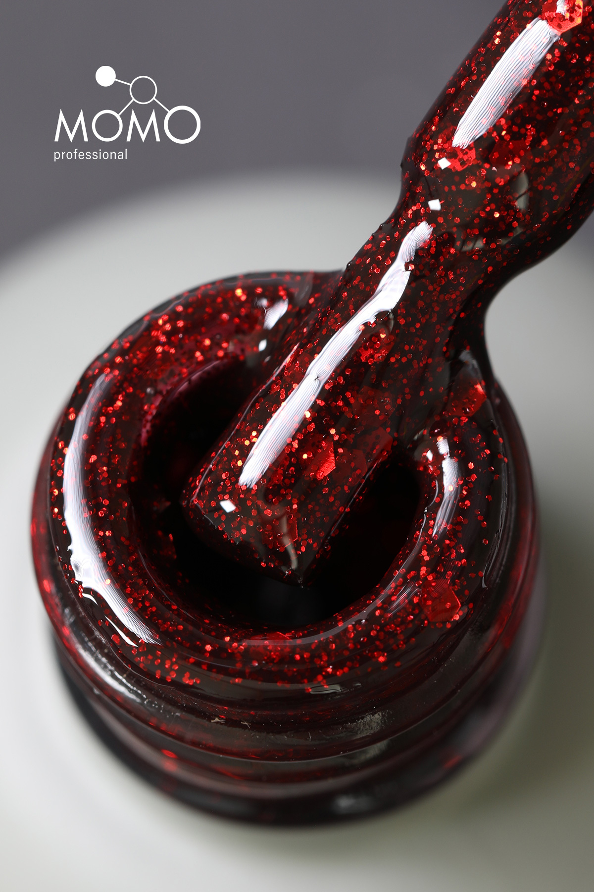 Glitter Kalıcı Oje G007, Kırmızı Parıltılı Şarap, 4 ml — قرمز 8860101A01S01G001 — تصویر 4 از 5