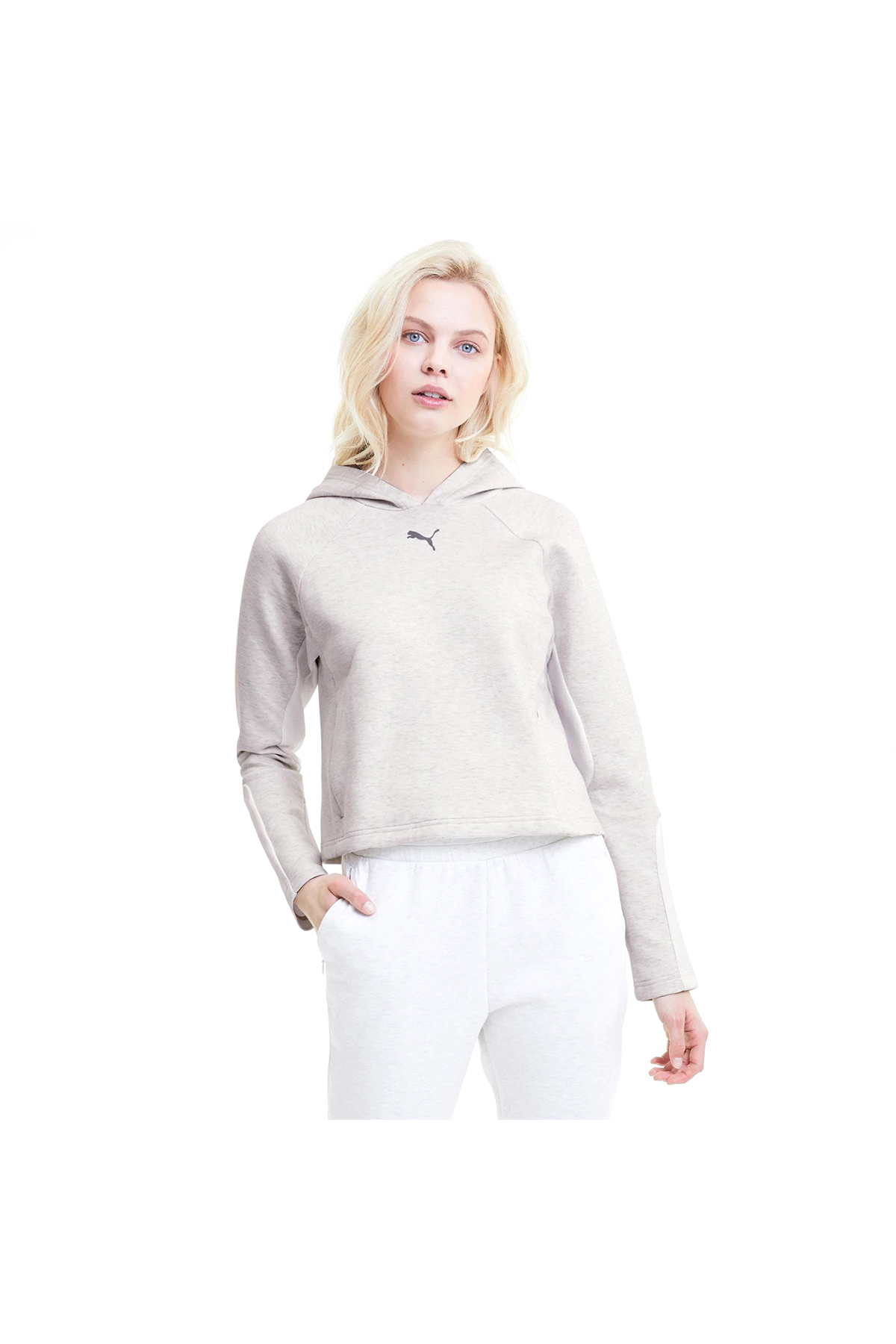 Puma EVOSTRIPE HOODIE Beyaz Kadın Sweatshirt 100583657