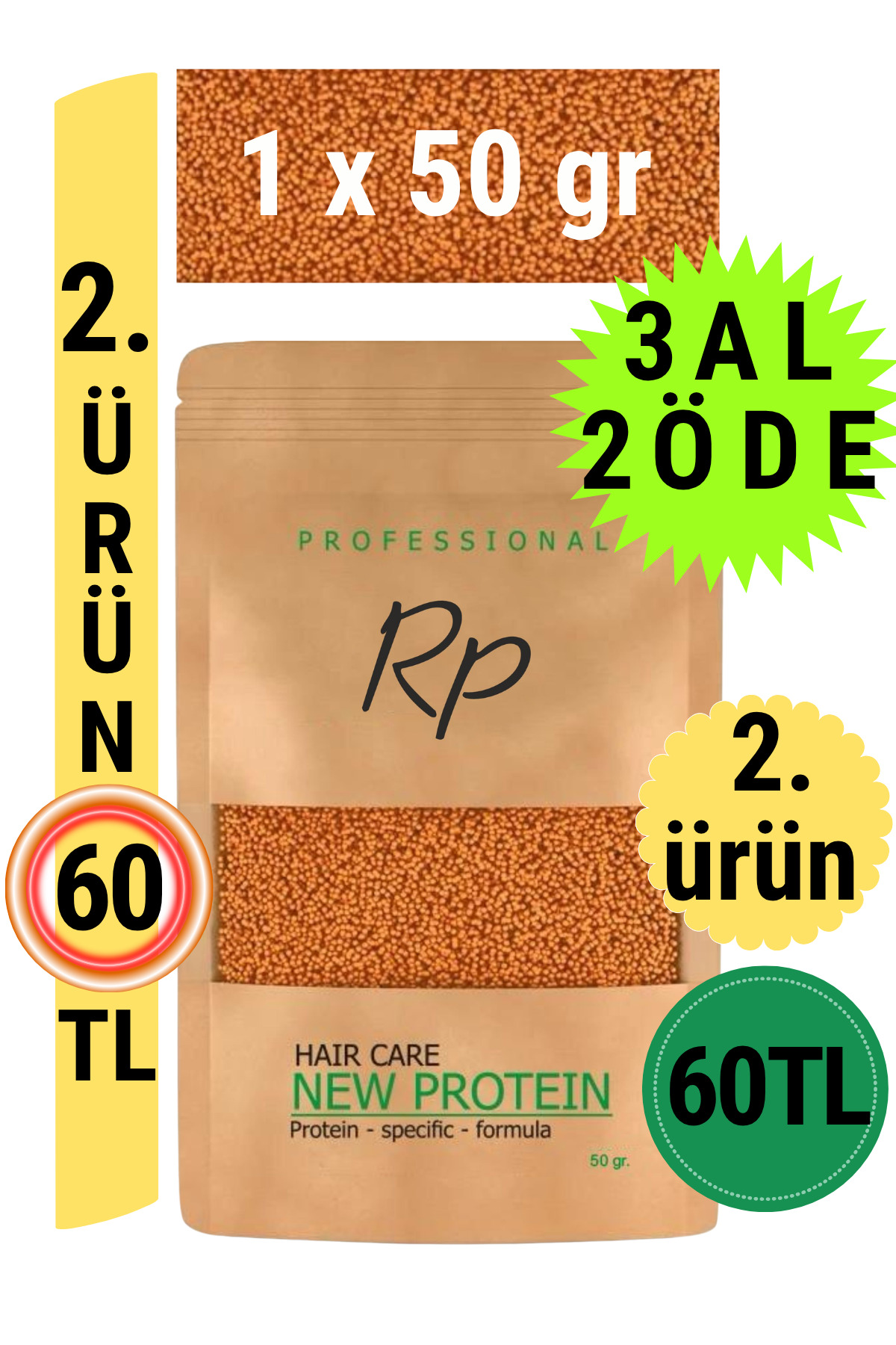 RP Saç Proteini 50 gr | Hair Protein | Saç Bakım Proteini | Profesyonel Saç Bakım, Onarım ve Koruma