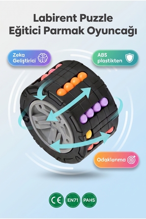 BBSKY Eğitici Sihirli Fasulye Zeka Oyuncağı - Odaklanma Artırıcı Dönen Puzzle...